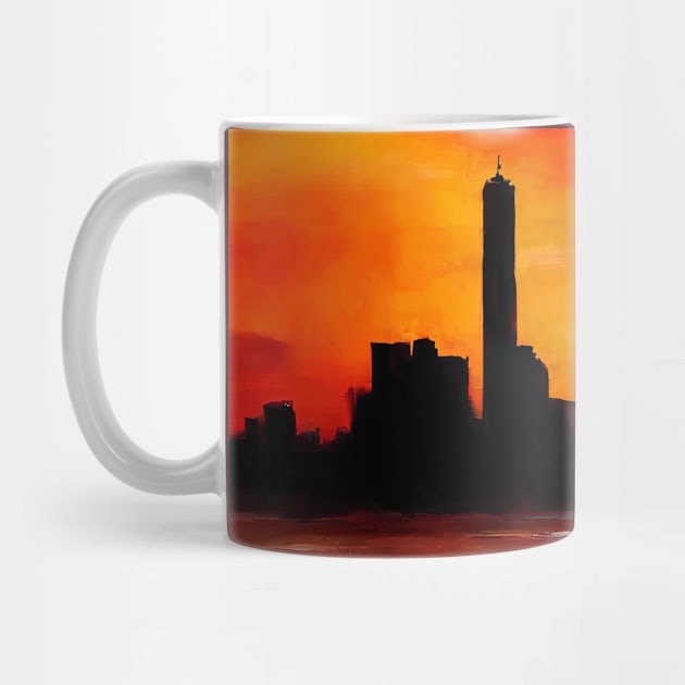 City Sunset by The Brushstrokes Boutique